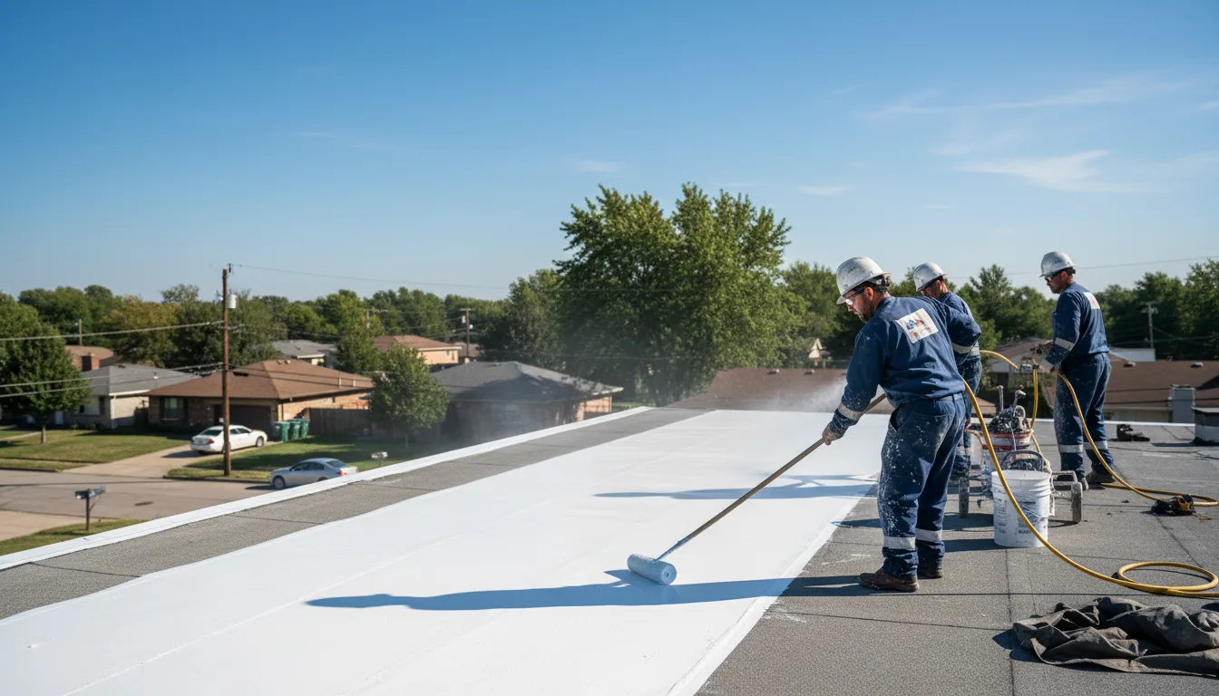 Commercial roof coating in Bluff Springs, IL near me